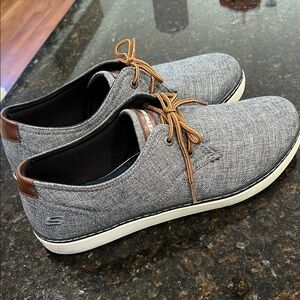 Skechers Gray and Brown Men's Sneakers